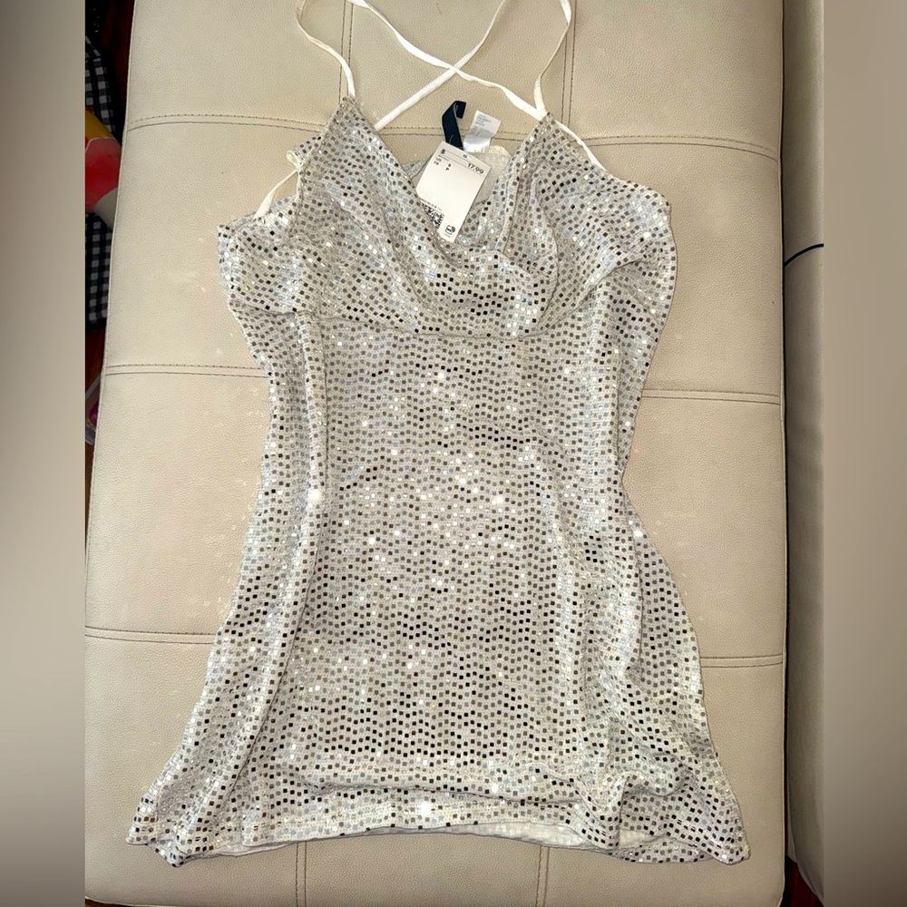 Silver Sequin Dress